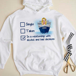 Cruising In A Relationship With Alcohol And Bad Decisions Personalized Shirt Gift For Friends On Cruise Ship - Shirts - GoDuckee