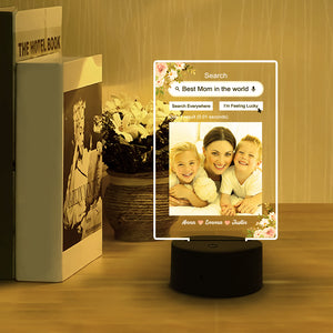 Best Mom In The World - Personalized Led Night Light - Gift For Mom - Led Night Light - GoDuckee