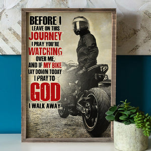 Vintage Motorcyle Poster - Before I Leave On This Journey - Poster & Canvas - GoDuckee