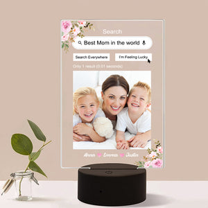 Best Mom In The World - Personalized Led Night Light - Gift For Mom - Led Night Light - GoDuckee