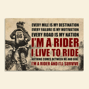 Motocross - Personalized Dirt Bike Racer Poster - Be The One Everyone Wants To Watch - Poster & Canvas - GoDuckee