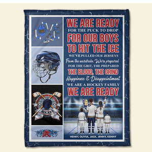 Personalized Hockey Family Blanket - We Are Ready - Blanket - GoDuckee