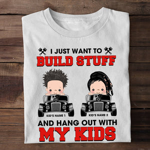 Personalized Gifts For Grandparents, built stuff and hang out with my grandkids, Custom Shirts - Shirts - GoDuckee