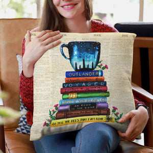 Outlander Book Collection, Personalized Girl Reading Book Pillow, Gift for Fans - Pillow - GoDuckee
