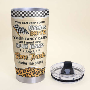Personalized Racing Girl Tumbler - You Can Keep Your Stilettos Drive Your Fancy Cars - Tumbler Cup - GoDuckee