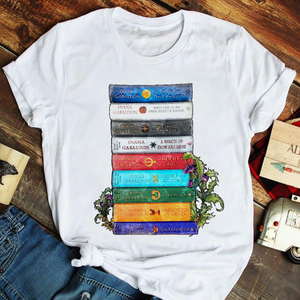 Outlander A Stack Of Books - Shirts For Book Lovers (10HUHU200422) - Shirts - GoDuckee