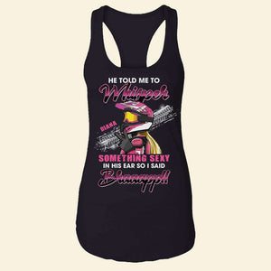 Motocross Girl Braaap In His Ear Personalized Shirts - Shirts - GoDuckee