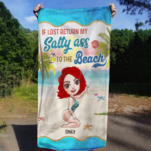 If Lost Return Our Salty Ass To The Beach - Personalized Beach Towel - Beach Towel - GoDuckee