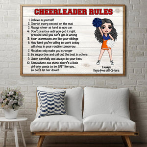 Personalized Cheerleader Girl Poster - Cheerleader Rules - Believe In Yourself - Poster & Canvas - GoDuckee