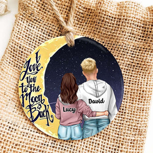 Couple I Love You - Personalized Ornament - Gift for Couple - Couple Shoulder to Shoulder - Ornament - GoDuckee