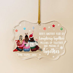 Friend Another Year Together, Personalized Medallion Acrylic Ornament - Ornament - GoDuckee