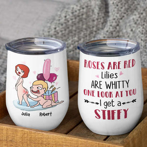 Roses Are Red, Lilies Are Whitty, Gift For Couple, Personalized Mug, Naughty Couple Mug, Anniversary Gift - Coffee Mug - GoDuckee