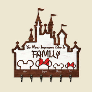 The Most Important Thing Is Family Personalized Layers Wood Sign - Wood Sign - GoDuckee