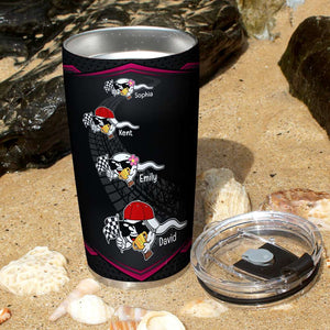 We're Awesome, Personalized Tumbler, Racing With Mom, Funny Sperms Tumbler, Mother's Day, Birthday Gift For Mom - Tumbler Cup - GoDuckee