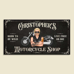 Born To Be Wild Live Free Or Die Personalized Biker Metal Sign - Metal Wall Art - GoDuckee