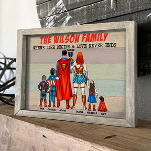 Where Life Begins And Love Never Ends Personalized Canvas Print, Gift For Family - Poster & Canvas - GoDuckee