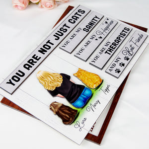 You Are Not Just Cats - Personalized Wood Sign Stand - Wood Sign - GoDuckee