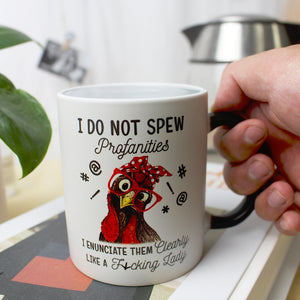 Chicken Lady I Do Not Spew Profanities Magic Mug Gift For Her - Magic Mug - GoDuckee