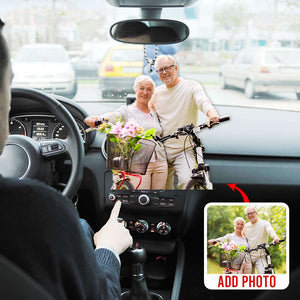 Personalized Couple Car Hanging Ornament-Upload Photo - Ornament - GoDuckee