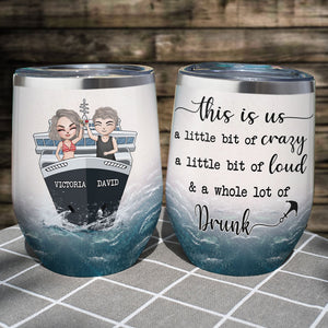 Personalized Drinking Cruising Couple Wine Tumbler - Wine Tumbler - GoDuckee