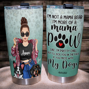 Personalized Dog Mom Tumbler - I'm More Of A Mama Paw - Leopard Patterns - Tumbler Cup - GoDuckee