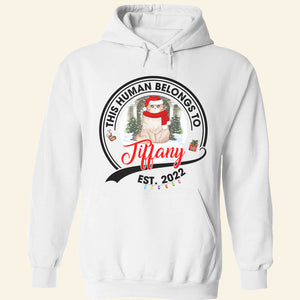This Human Belongs To Cat Personalized Shirts, Gift For Cat Lovers - Shirts - GoDuckee