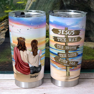 Jesus The Way The Truth The Life - Personalized Tumbler Cup - Tumbler Cup - GoDuckee