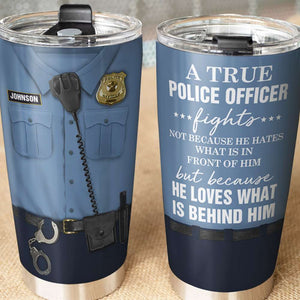 Personalized Police Tumbler Cup - A True Police Officer - Uniform - Tumbler Cup - GoDuckee