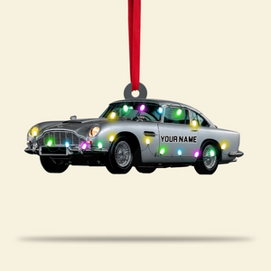 Personalized Classic Movie Car Collection Ornament - Custom Name Christmas Tree Decor For Car Lovers - Ornament - GoDuckee