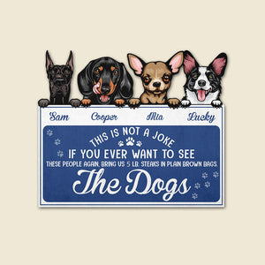 Personalized Dog Custom Shape Doormat Dog Breeds Bring Us 5lb Steaks - Doormat - GoDuckee