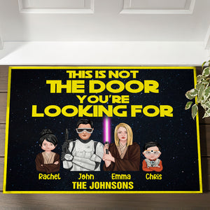 Custom Family Shape Doormat - This Is Not The Door You're Looking For - Doormat - GoDuckee