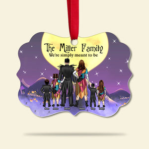 We're Simply Meant To Be Personalized Halloween Medallion Aluminium Ornament - Ornament - GoDuckee
