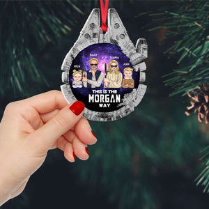 Best Family In The Galaxy Personalized Acrylic Custom Shape Ornament - Ornament - GoDuckee
