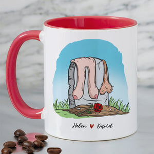 Till Death Do Us Droop, Gift For Couple, Personalized Mug, Funny Couple Mug, Anniversary Gift - Coffee Mug - GoDuckee