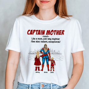 Super Mom, Just Way Mightier - Personalized Shirt - Gifr For Mom - Shirts - GoDuckee