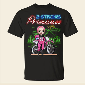 Motocross Girl 2-Strokes Princess Personalized Shirts - Shirts - GoDuckee
