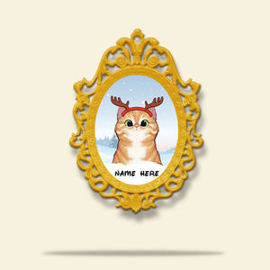 Mirror Mirror On The Wall - Personalized Cat Christmas Ornament - Gift For Cat Lovers - Ornament - GoDuckee