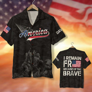I Remain French Because Of The Brave - Personalized Hawaiian Shirt, Aloha Shirt - Hawaiian Shirts - GoDuckee