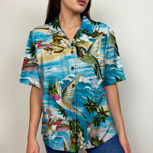 Hummingbird Beach - Hawaiian Shirt, Aloha Shirt - Hawaiian Shirts - GoDuckee