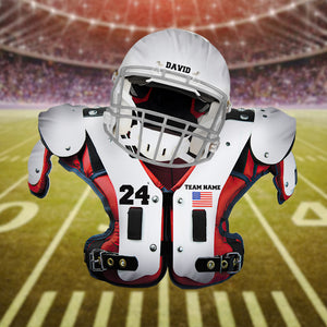 Helmet & Shoulder Pad - Custom Shape Pillow - Gift For Football Player - Pillow - GoDuckee