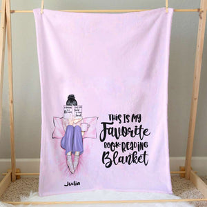 This Is My Favorite Book Reading, Girl Reading Blanket - Blanket - GoDuckee