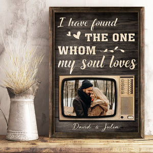 Custom Couple Photo Poster - I Have Found The One Whom My Soul Loves - Retro TV View - Poster & Canvas - GoDuckee