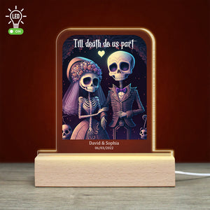 Couple 07nthn080323 Personalized 3D Led Light Wooden Base - Led Night Light - GoDuckee
