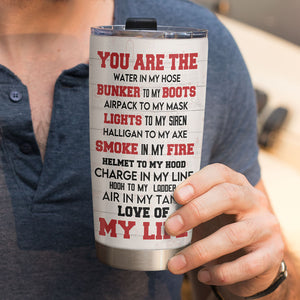 Personalized Firefighter Couple Tumbler - You And Me Forever - Tumbler Cup - GoDuckee