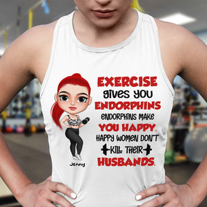 Gym Exercise Gives You Endorphins - Personalized Shirts - Shirts - GoDuckee