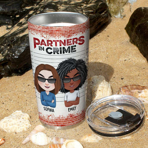 Partner In Crime Personalized Tumbler Cup, Friends Gift - Tumbler Cup - GoDuckee