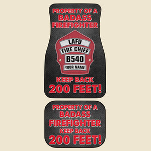 Personalized Firefighter Car Mats Property Of A Firefighter - Doormat - GoDuckee