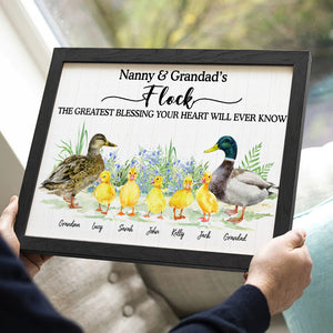 Flock The Greatest Blessing, Gift For Family, Personalized Poster, Duck Family Poster - Poster & Canvas - GoDuckee