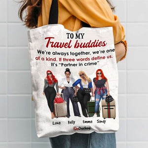 Personalized Girls Trip Tote Bag - To My Travel Buddies - Gift For Friends, Besties - Tote Bag - GoDuckee