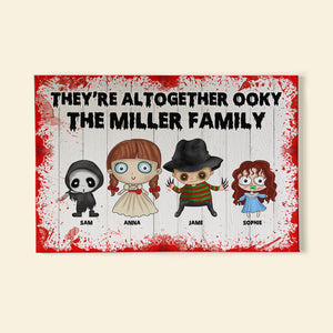 They Are All Together Ooky Personalized Halloween Canvas Print, Gift For Family - Poster & Canvas - GoDuckee